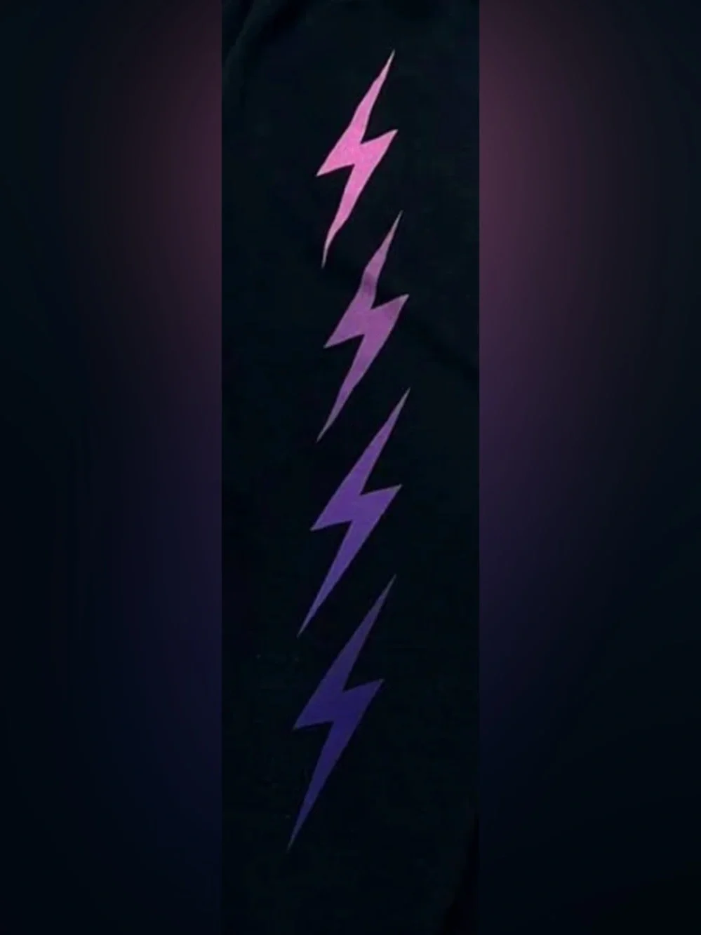 Aviator Nation *Discontinued* Black Sweatpants with Purple Lightning Stripe